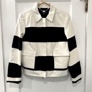 WORTH white leather jacket